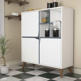 Hanah Home Armario Multiusos Pulse - Blanco y Azul